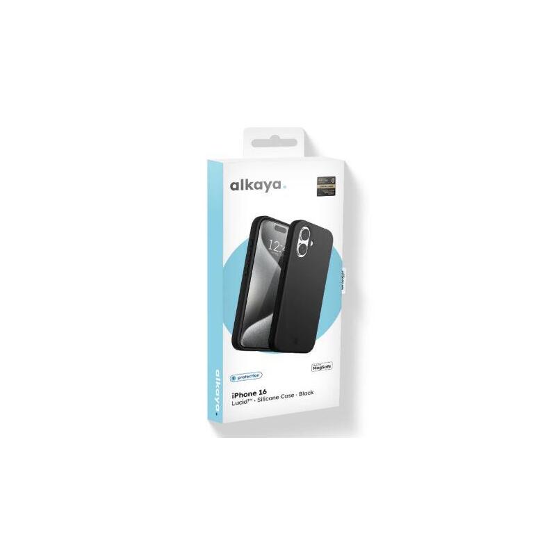 Alkaya Lucid Magsafe Silikon Schutzhülle Iphone 16, Negro