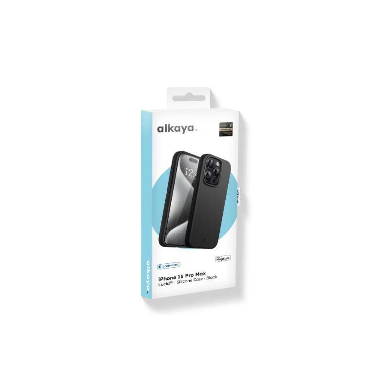 Alkaya Lucid Magsafe Silikon Schutzhülle Iphone 16 Pro Max, Negro