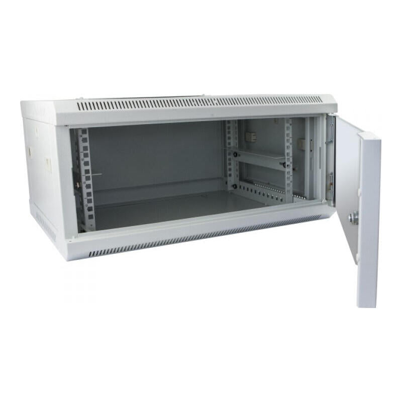 Allnet 19\"Wandgehäuse, 6he, 1-Teilig, T450mm, Lichtgris, Smc-Serie,