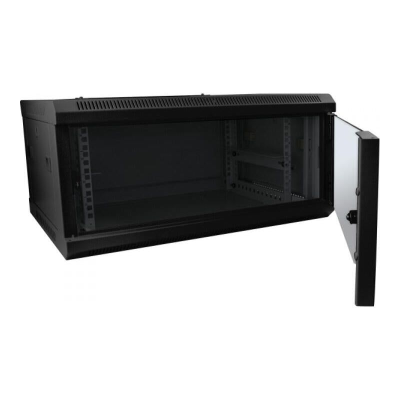 Allnet 19\"Wandgehäuse, 6he, 1-Teilig, T450mm, Negro, Smc-Serie,