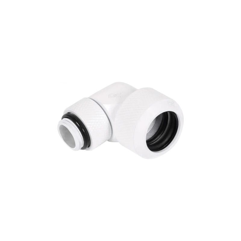 Alphacool Eiszapfen 13mm Hardtube Boquilla De Rosca Giratoria 90° G1/4 - Blanco, Conexión Blanco 17620