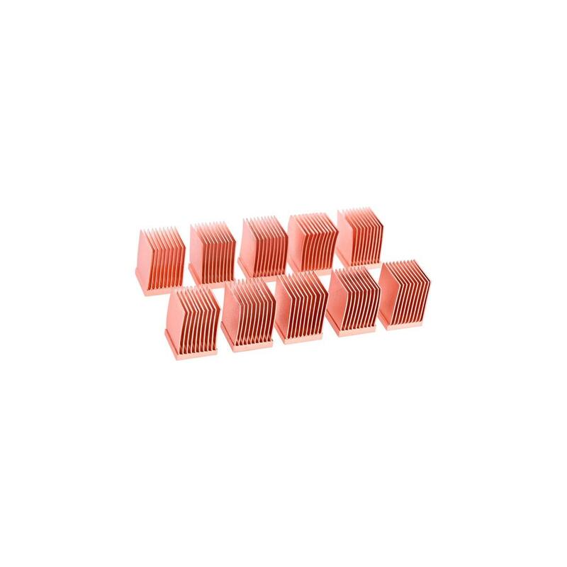 Alphacool Gpu Ram Copper Heatsinks 10x10mm, Disipador De Calor De Cobre, 10 Piezas 17426