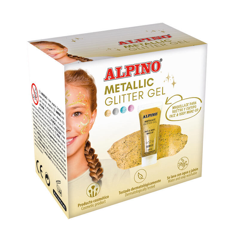 Alpino Gel Con Purpurina Metallic Glitter Oro