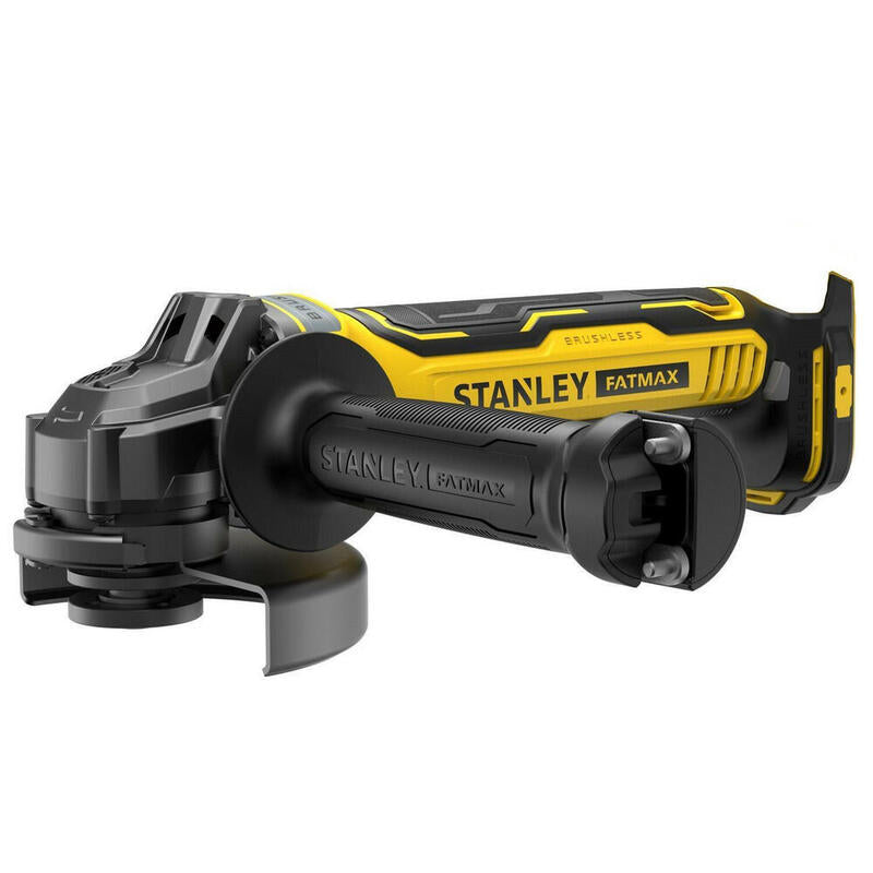 Amoladora Stanley Fatmax Sfmcg700b-Xj Angular Sin Escobillas V20 18v Unidad Sin Batería Y Cargador, En Caja De Cartón