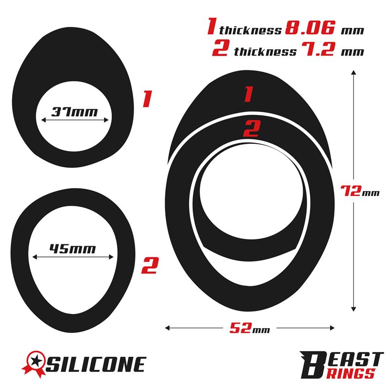 Anillo Doble Para El Pene 37/45 Mm