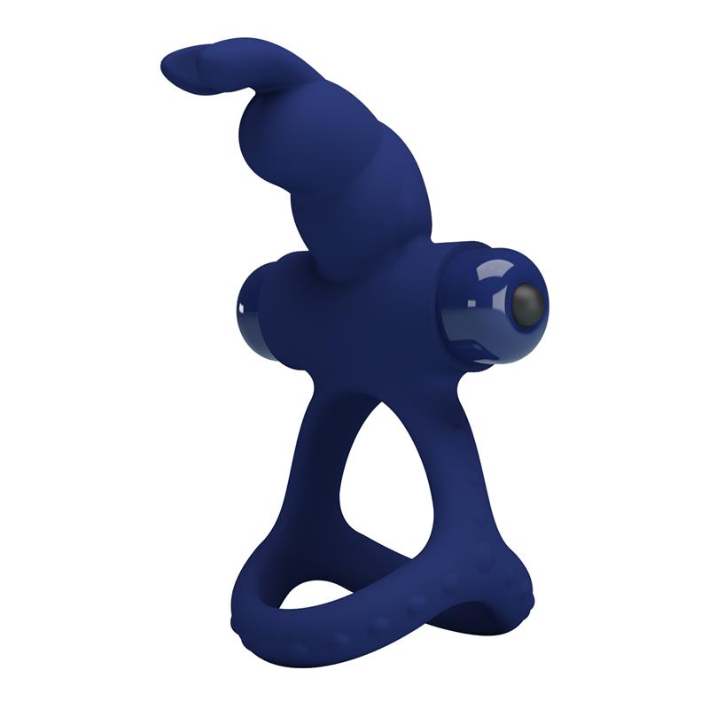 Pretty Love - Luchito Doble Anillo Vibrador Rabbit Azul