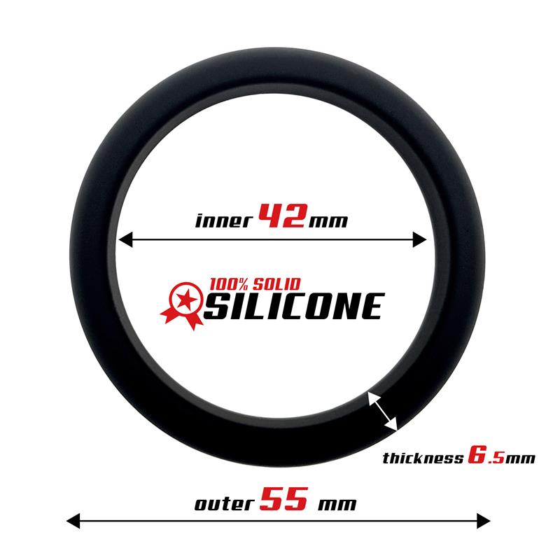 Anillo Para El Pene Silicona Sólida 4.2 Cm Negro