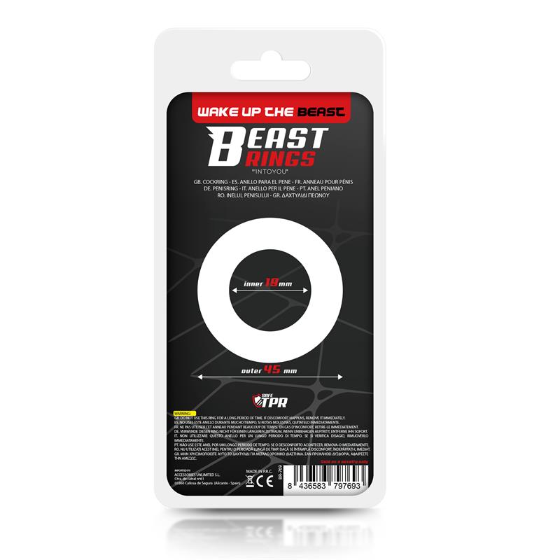 Anillo Para El Pene Striped Súper Flexible Y Resistente 1.9 Cm Negro