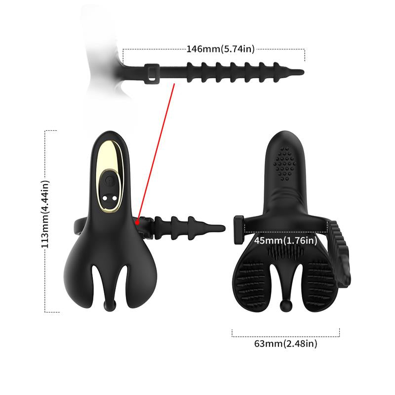 Anillo Vibrador Para Pene Y Testículos Ajustable