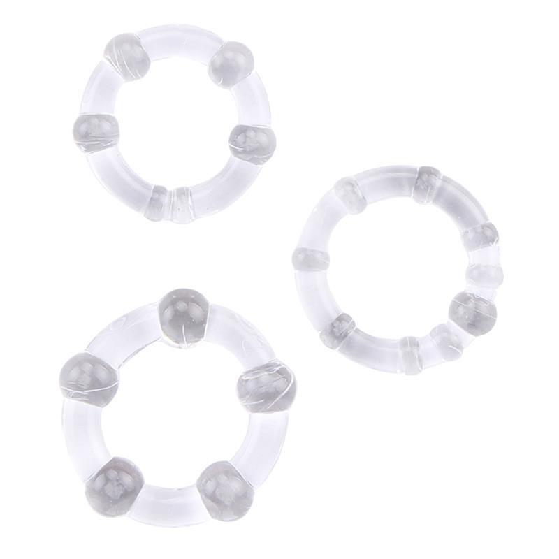 Anillos Para El Pene Beaded Transparente