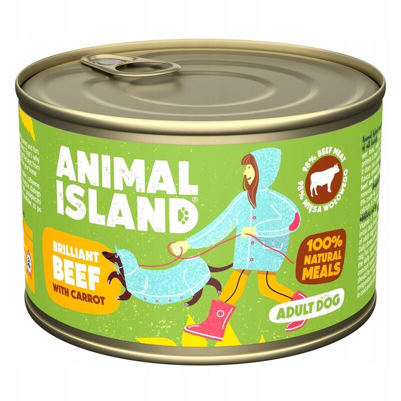Animal Island Carne De Vaca Con Zanahorias - Comida Húmeda Para Perros - 410 G