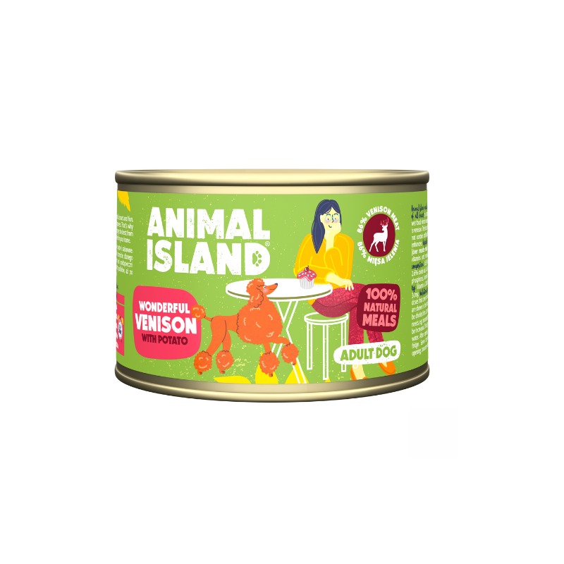Animal Island Ciervo Con Patatas - Comida Húmeda Para Perros - 410 G
