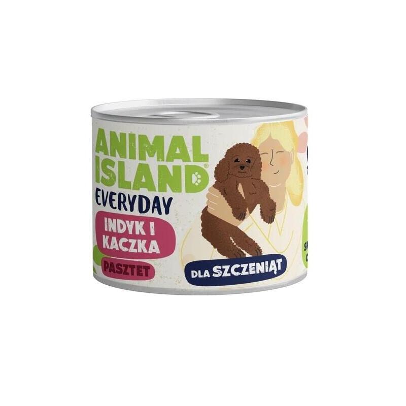 Animal Island Everyday Indyk I Kaczka Dla Szczeniat Puszka 185g