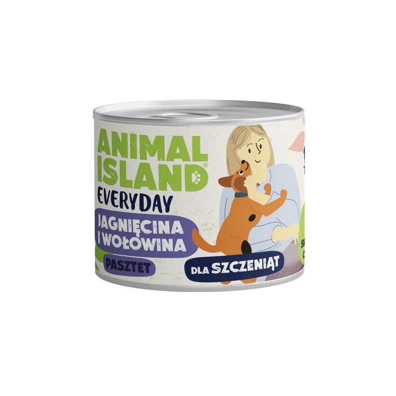 Animal Island Everyday Wolowina I Jagniecina Dla Szczeniat Puszka 185g