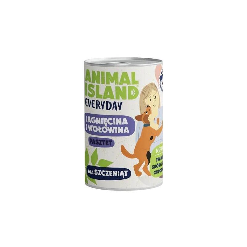 Animal Island Everyday Wolowina I Jagniecina Dla Szczeniat  Puszka 400g