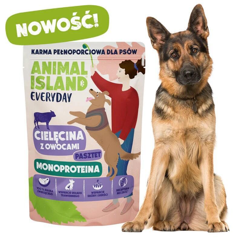 Animal Island Monoproteina Cielecina/Kaczka Karma Para Perro 9×300g