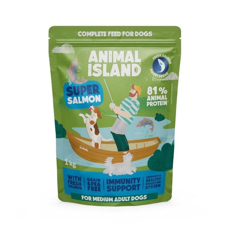 Animal Island Salmon - Alimento Seco Para Perros - 1kg