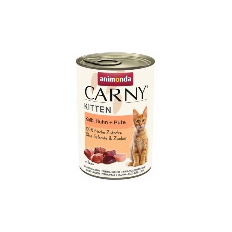 Animonda Carny Kitten Veal Chicken Turkey - Comida Húmeda Para Gatos - 400g