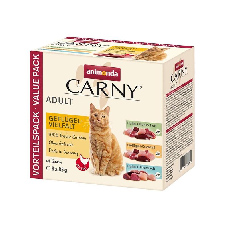 Animonda Carny Vielfalt Mezcla De Aves Trozos 8x85g
