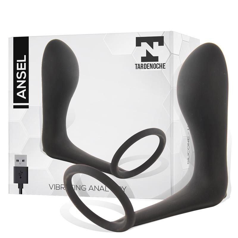 Ansel Plug Anal Con Vibración Y Anillo Usb Silicona