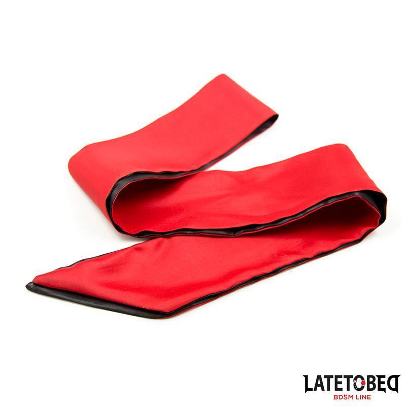 Antifaz De Satén Rojo Y Negro