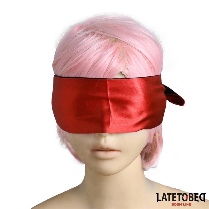 Antifaz De Satén Rojo Y Negro