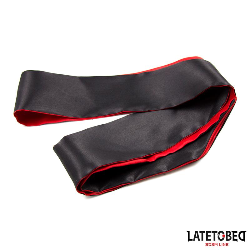 Antifaz De Satén Rojo Y Negro