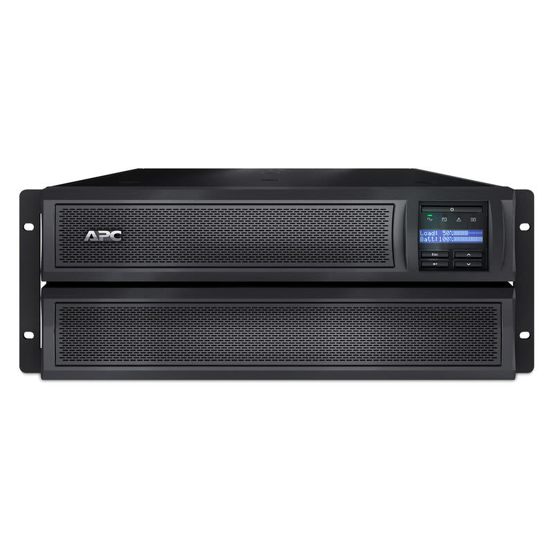 Apc Smart-Ups X 3000 Rack/Tower Lcd Ups (Montaje En Rack / Externo) Ca 230 V 2700 Vatios 3000 Va Ethernet 10/100 Rs-232 Usb Conectores De Salida: 12 4u Negro Con Apc Ups Network Management Card Ap9631 Extensión De Garantía Disponible W