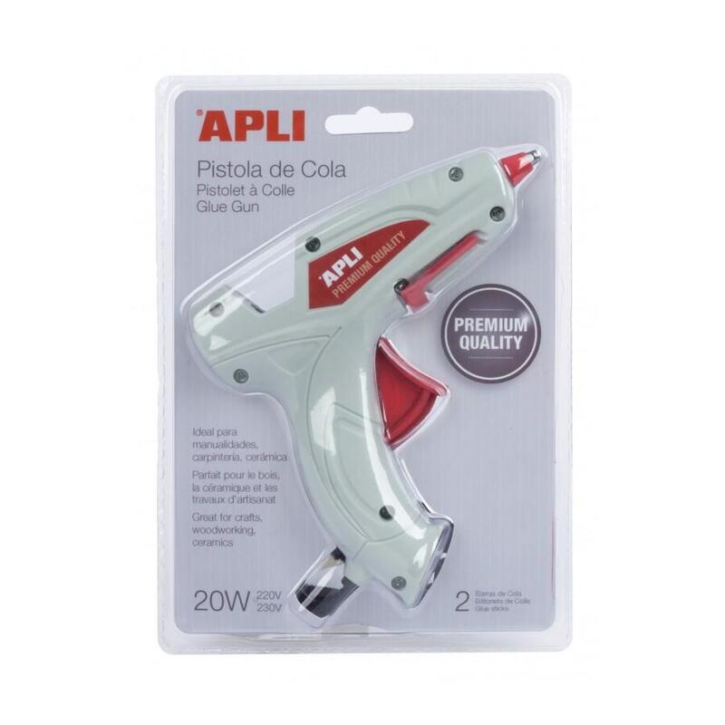 Apli 16668 Pistola Y Lápiz De Silicona Caliente Gris, Rojo