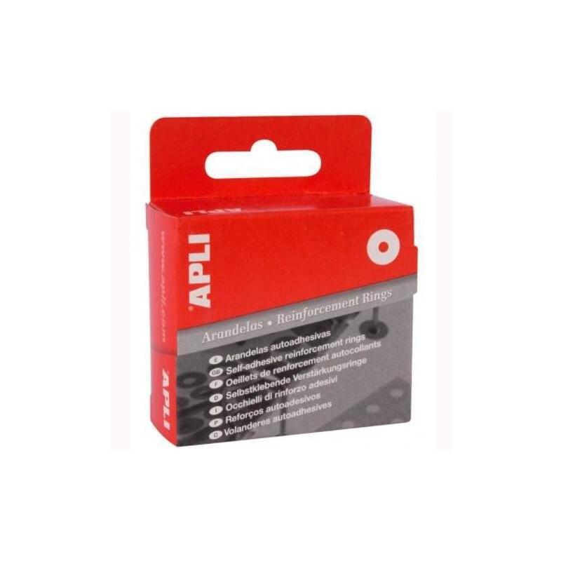 Apli Arandelas De Refuerzo 13mm Autoadhesivas Caja 200 Ud Translúcidas