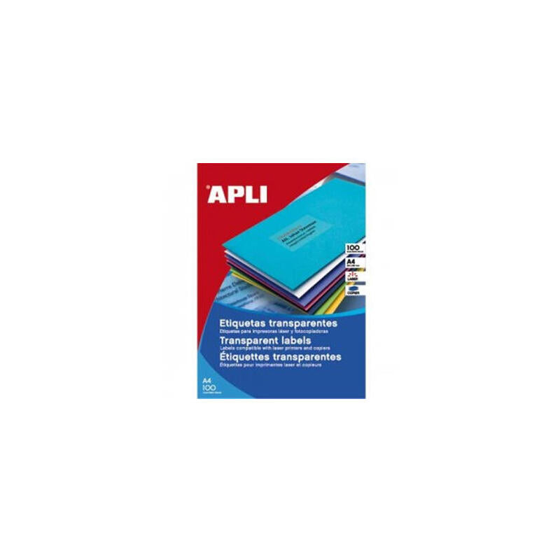 Apli Etiquetas Adhesivas 48,5x25,4mm Inkjet C/Romos 44 X 10h Transparente