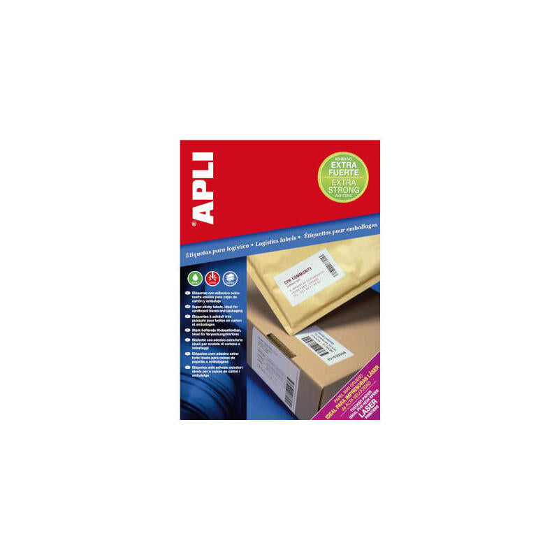 Apli Etiquetas Blancas Extrafuertes 105.0 X 148.0mm 100 Hojas