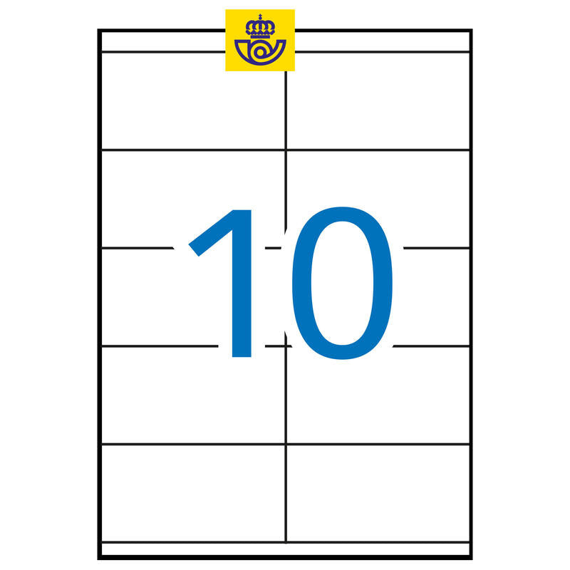 Apli Etiquetas Blancas Permanentes 105.0 X 57.0mm 500 Hojas