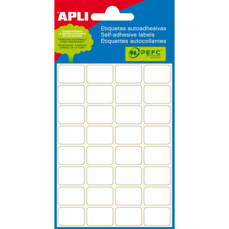 Apli Etiquetas Minibolsa Blancas 8.0 X 20.0mm 6 Hojas