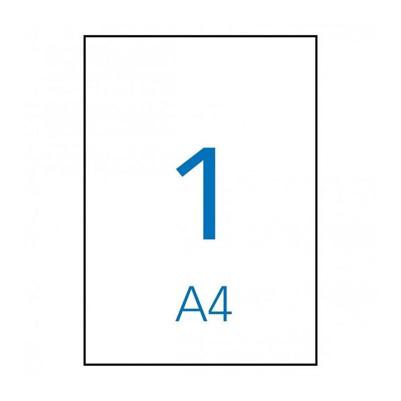 Apli Etiquetas Poliester Blanco Para Injet / 210 X 297 Mm / Cantos Rectos - 10 Hojas-