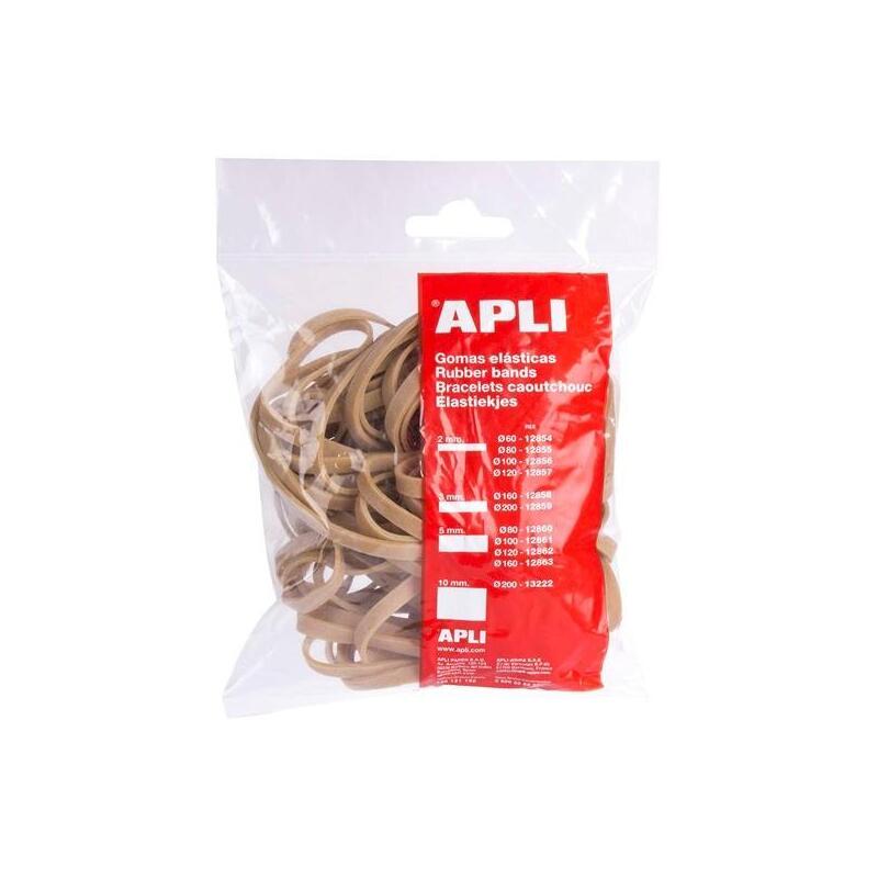 Apli Goma Elástica Marrón Caucho 140x2mm 100 Gr.