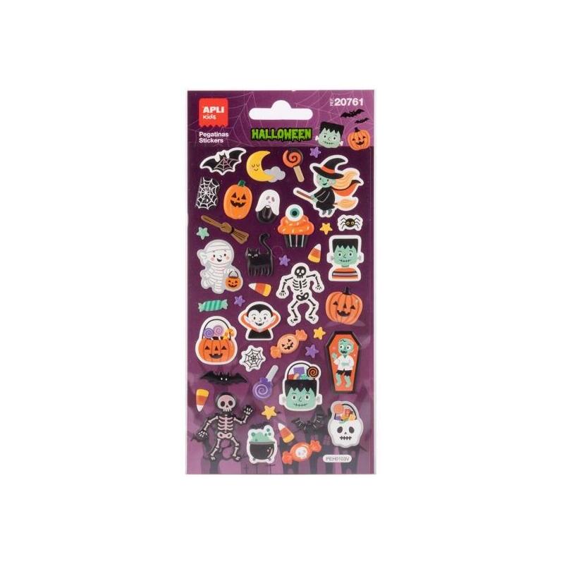 Apli Kids Frankie Pack Con 50 Pegatinas De Halloween - Perfectas Para Decorar Cuadernos, Agendas, Etc...