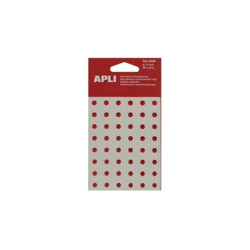Apli Pack Con 96 Arandelas De Refuerzo Ø 13mm - Alta Resistencia A Tirones Y Rozaduras - Ideal Para Escuela, Oficina Y