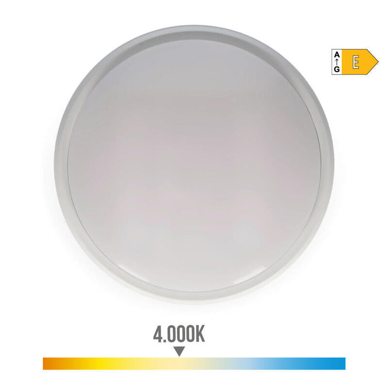 Aplique Exterior Led 18w 1950lm Ip54 Circular 4000k Luz Dia Ø21x5,7cm Edm
