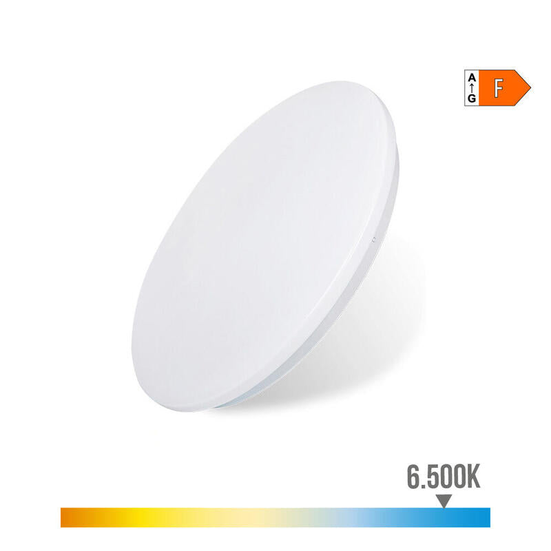 Aplique Led Circular De Superficie 24w 6500 K 2490 Lm Ø38 X 6,2 Cm