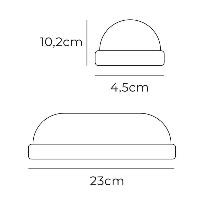 Aplique Oval Led 18w 1820lm 4.000k 23x4,5x10,2cm Edm