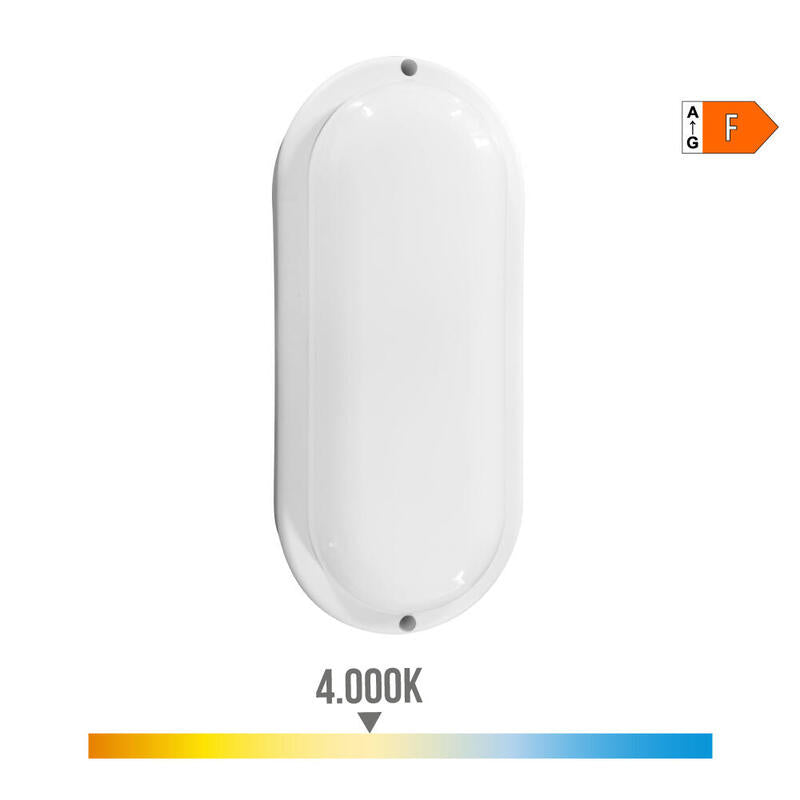 Aplique Oval Led Con Sensor De Movimiento 18w 1820lm 4.000k Edm