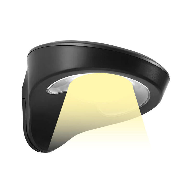 Aplique Solar 1,8w 155lm 6.500k Con Sensor Color Negro Edm