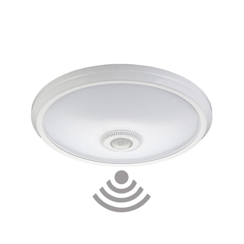 Aplique Superficie Con Sensor Ip20 2xe27 Ø30x9,6cm Edm