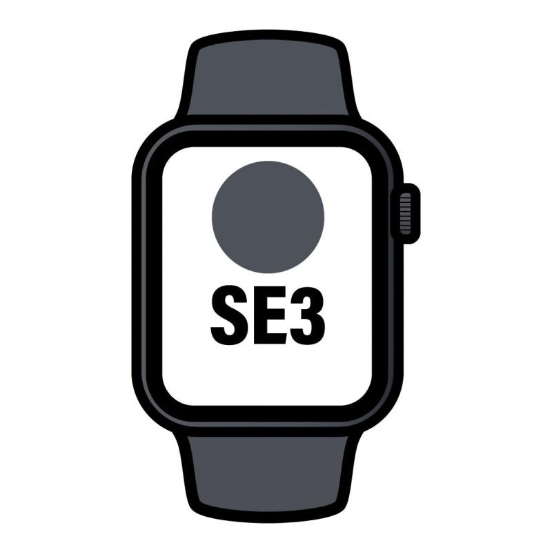 Apple Watch Se3 Gps 40mm Caja De Aluminio Medianoche Correa Deportiva Negra M L