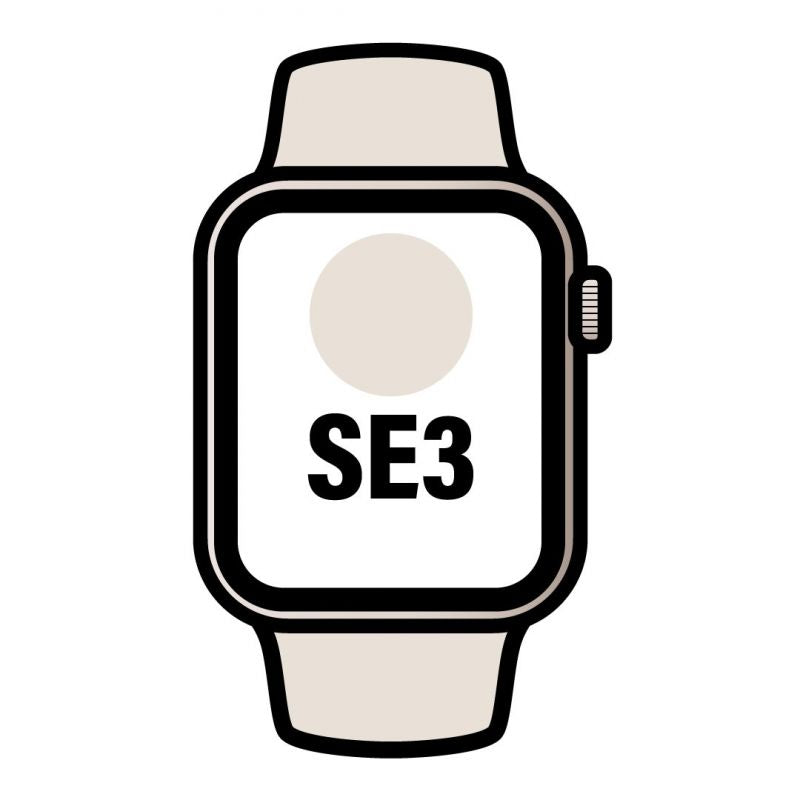 Apple Watch Se3 Gps 44mm Caja De Aluminio Blanco Estrella Correa Deportiva Blanco Estrella S M