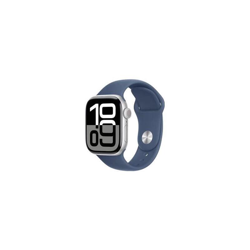 Apple Watch Series 10 Gps 42mm Silver Alu Case, Denim Sport Band M/L Eu Mwwc3