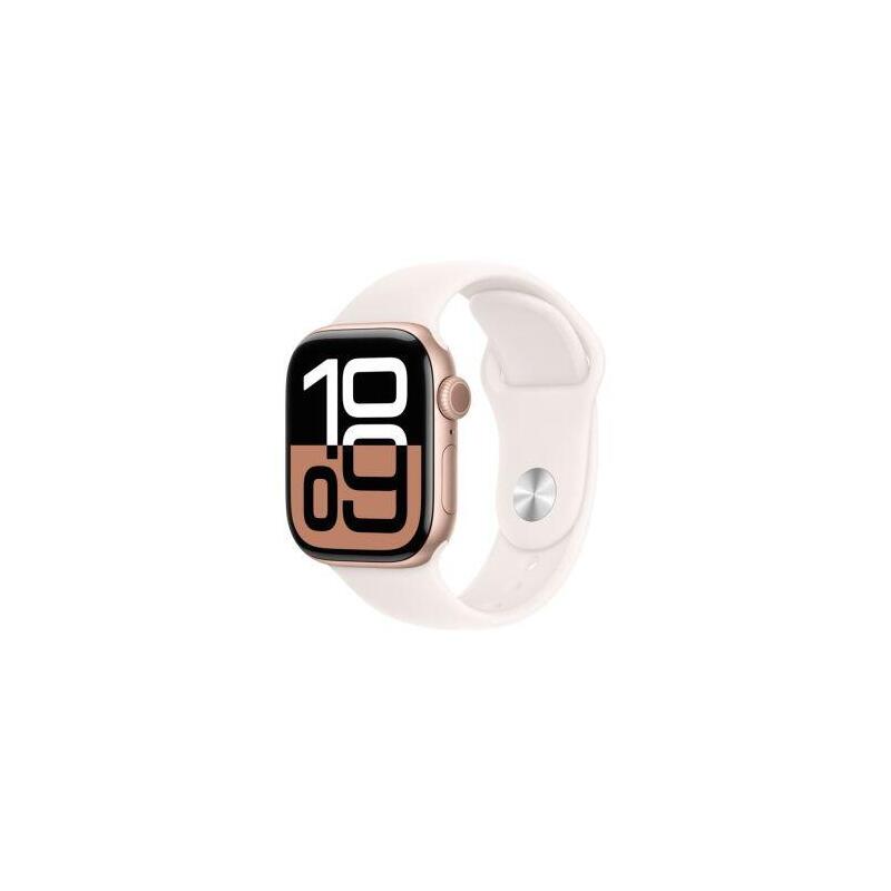 Apple Watch Series 10 Gps 46mm Rose Gold Alu Case, Light Blush Sport Band M/L Eu Mwwu3