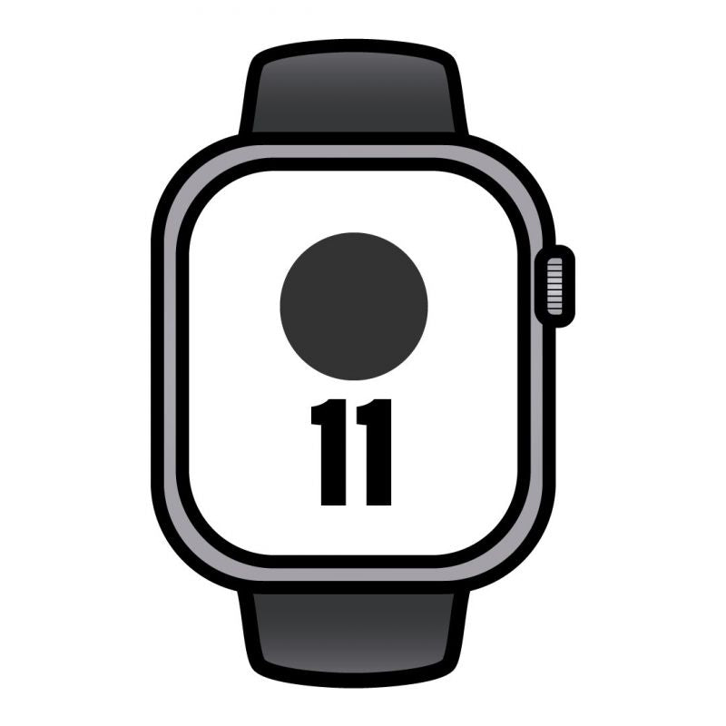 Apple Watch Series 11 Gps Cellular 46mm Aluminio Gris Espacial Correa Deportiva Negra S M