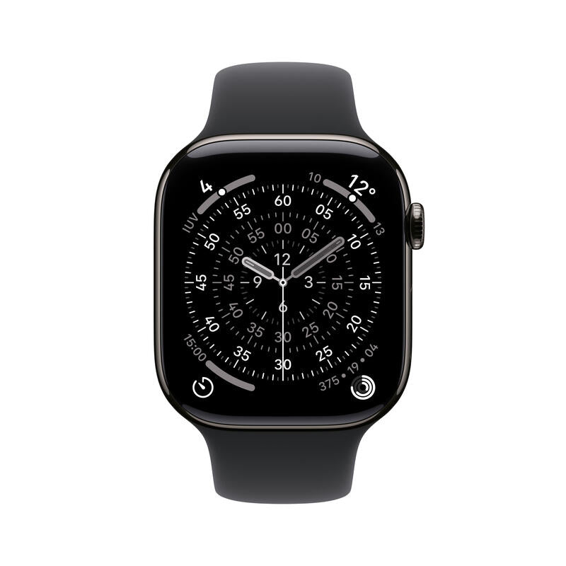 Apple Watch Series 11 Gps + Cellular 46mm Slate Titanium Case With Black Sport Band - M/L